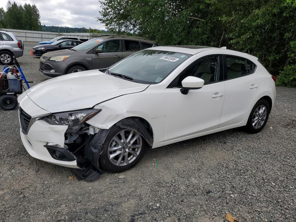 2016 Mazda 3 VIN JM1BM1N74G1322444 COPART salvage auction — FRONT END, WA - BILL OF SALE, sold $80 on 2026-07-27 (photo 1)