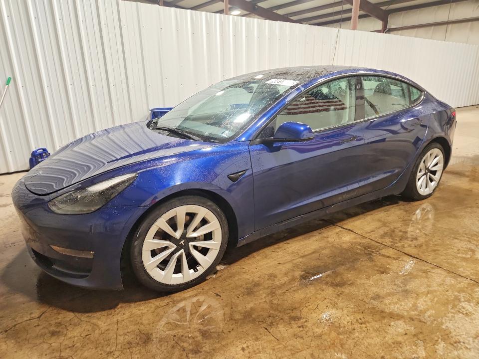 2022 Tesla Model 3 VIN 5YJ3E1EB3NF287650 COPART salvage auction — MECHANICAL, Ma - Certificate Of Title, sold $2,100 on 2026-07-22 (photo 1)