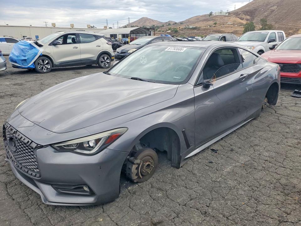 2018 Infiniti Q60 VIN JN1EV7EK2JM343061 COPART salvage auction — VANDALISM, CA - SALVAGE CERTIFICATE, sold $3,150 on 2026-07-30 (photo 1)