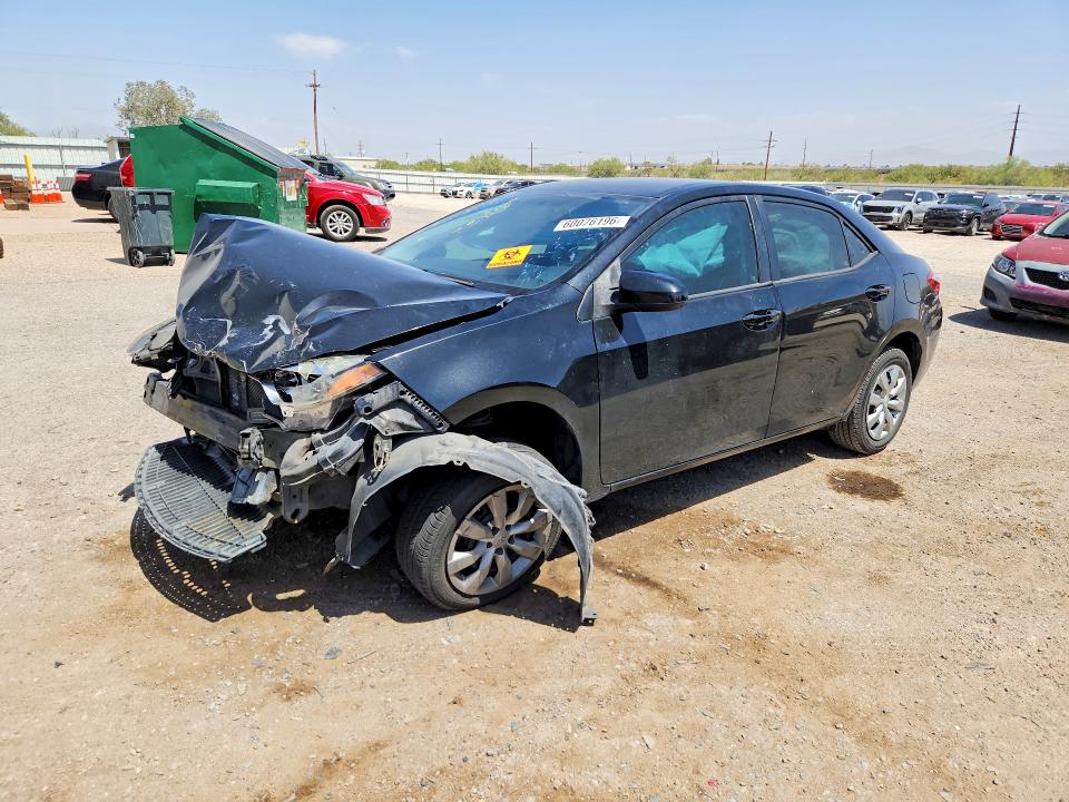 2016 Toyota Corolla VIN 5YFBURHE5GP525704 COPART salvage auction — FRONT END, AZ - CERT OF TITLE - SALVAGE, sold $1,000 on 2026-07-24 (photo 1)
