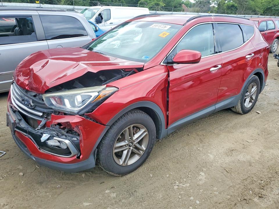2017 Hyundai Santa fe VIN 5XYZU3LB9HG388538 COPART salvage auction — FRONT END, VA - CERT OF TITLE - SALVAGE, sold $125 on 2026-07-28 (photo 1)