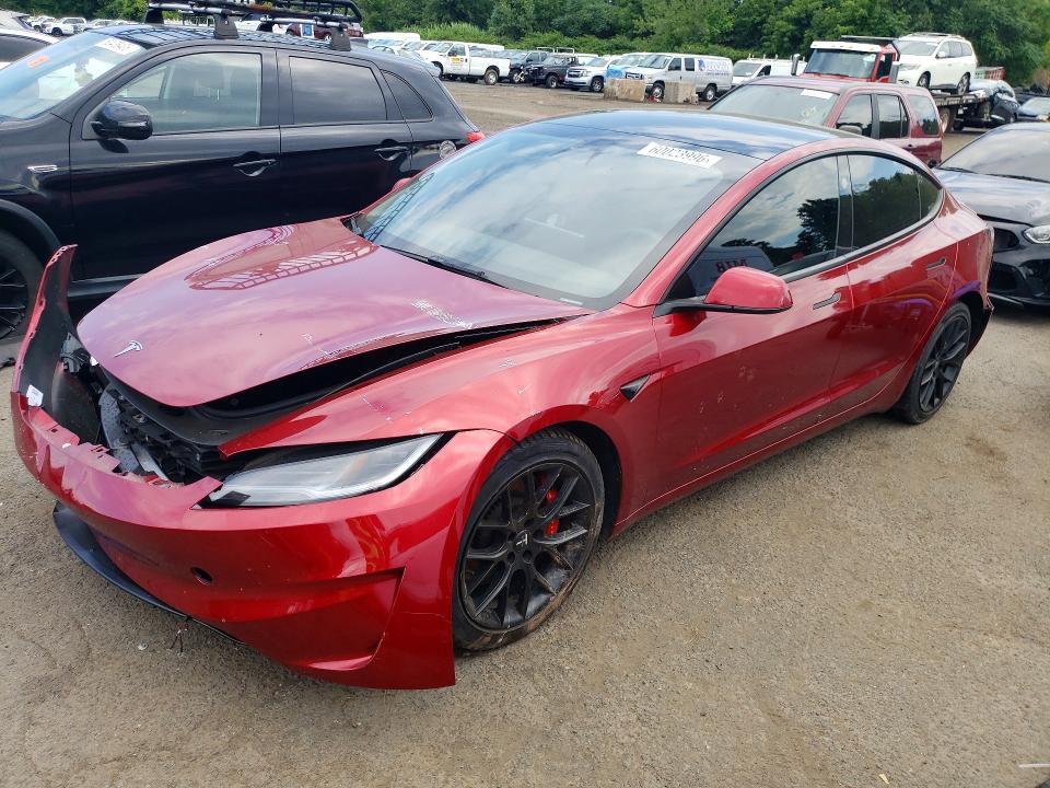 2024 Tesla Model 3 VIN 5YJ3E1ET3RF891312 COPART salvage auction — FRONT END, CT - CERT OF TITLE-SALVAGE, sold $3,000 on 2026-07-28 (photo 1)