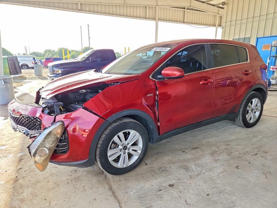 2018 Kia Sportage VIN KNDPMCAC2J7361574 COPART salvage auction — FRONT END, FL - CERT OF TITLE SLVG REBUILDABLE, sold $2,650 on 2026-07-22 (photo 1)