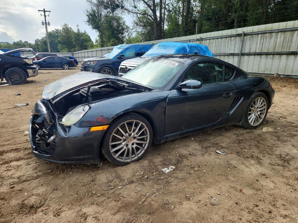2007 Porsche Cayman VIN WP0AA29817U762858 COPART salvage auction — FRONT END, Fl - Cert Of Title Slvg Rebuildable, sold $4,300 on 2026-08-07 (photo 1)