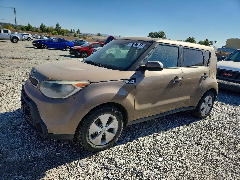 2015 Kia Soul VIN KNDJN2A28F7219757 COPART salvage auction — MECHANICAL, Ca - Dis/Dlr/Exp Only Clean Title, sold $575 on 2026-07-22 (photo 1)