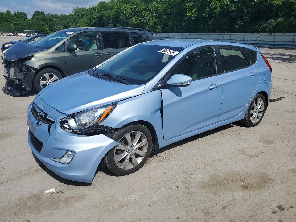 2013 Hyundai Accent VIN KMHCU5AE5DU074873 COPART salvage auction — FRONT END, Pa - Certificate Of Salvage, sold $450 on 2026-07-23 (photo 1)