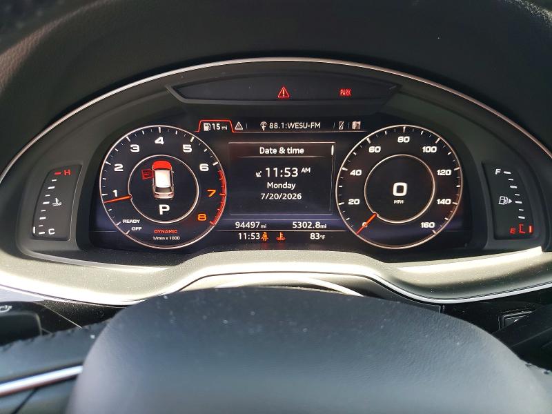 2019 Audi Q7 VIN WA1VAAF78KD003182 COPART salvage auction — FRONT END, Salvage Title, sold $525 on 2026-07-24 (photo 9)