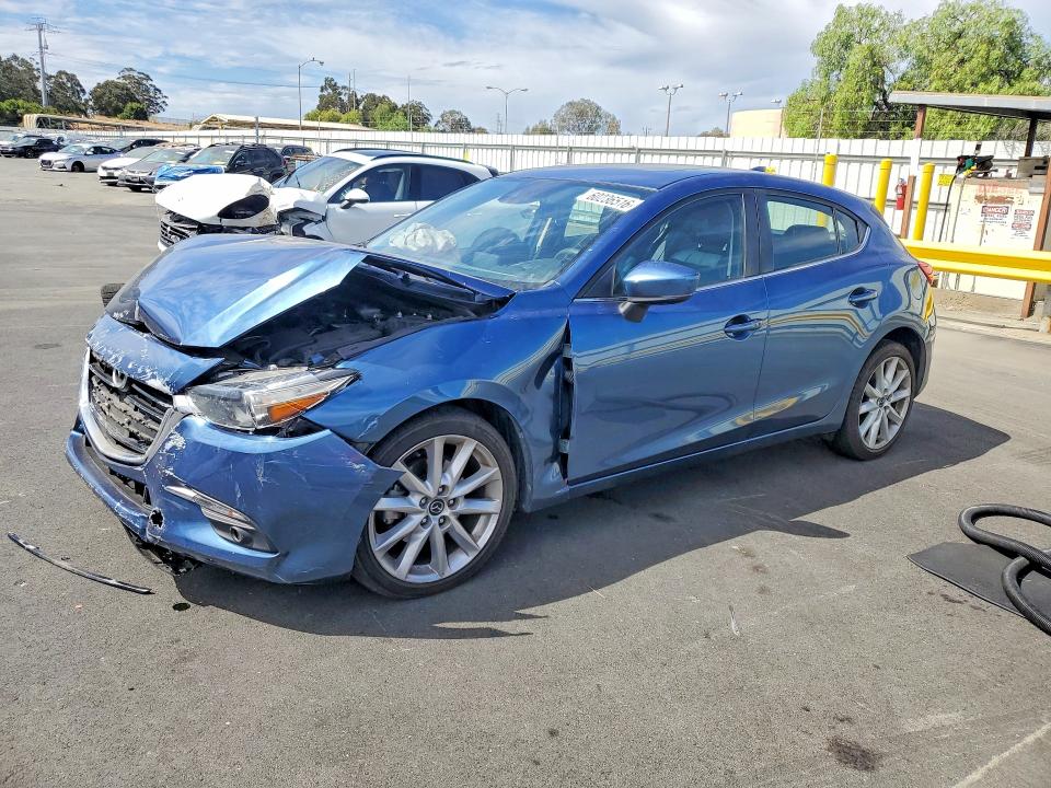 2017 Mazda 3 VIN JM1BN1M30H1135442 COPART salvage auction — FRONT END, Ca - Salvage Certificate, sold $1,550 on 2026-07-22 (photo 1)