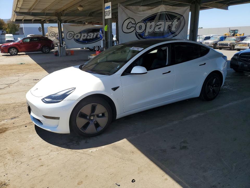 2023 Tesla Model 3 VIN 5YJ3E1EA5PF580153 COPART salvage auction — MINOR DENT/SCRATCHES, CA - CERTIFICATE OF TITLE (P), sold $15,200 on 2026-07-20 (photo 1)