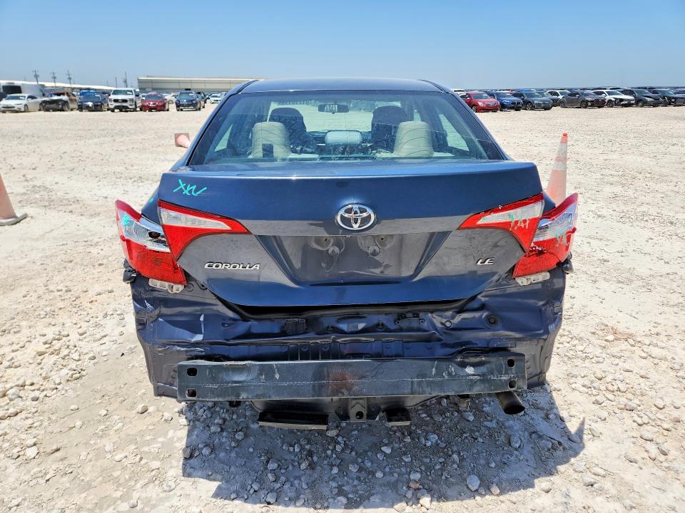 2015 Toyota Corolla VIN 5YFBURHE8FP322529 COPART salvage auction — REAR END, Tx - Salvage Vehicle Title, sold $100 on 2026-07-23 (photo 6)