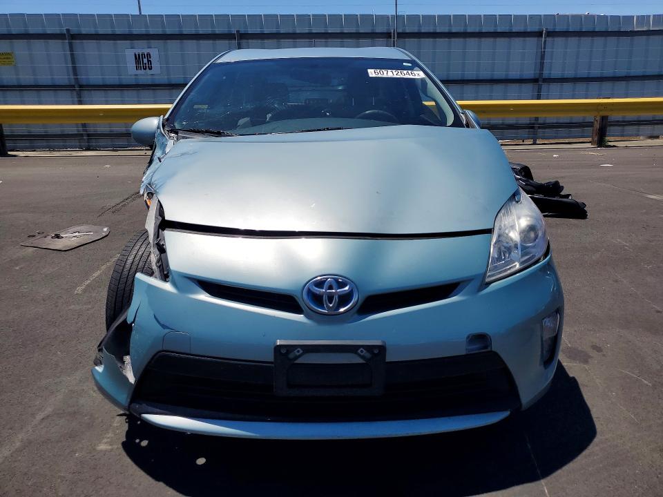 2013 Toyota Prius VIN JTDKN3DU0D5667328 COPART salvage auction — FRONT END, Ca - Salvage Certificate, sold $2,250 on 2026-07-27 (photo 5)