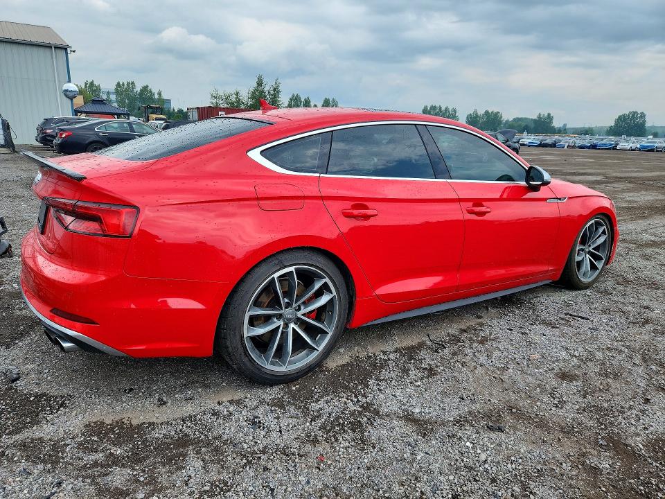 2018 Audi S5 VIN WAUB4CF53JA005235 COPART salvage auction — FRONT END, On - Permit Salvage, sold $7,800 on 2026-08-13 (photo 3)
