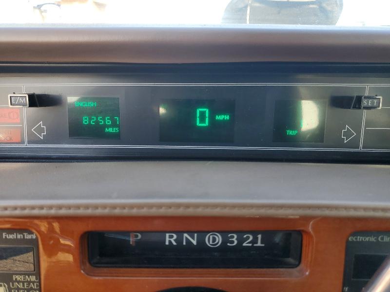 1990 Cadillac Fleetwood VIN 1G6CB1330L4206115 COPART salvage auction — MINOR DENT/SCRATCHES, Ca - Dis/Dlr/Exp Only Clean Title, sold $275 on 2026-07-31 (photo 9)