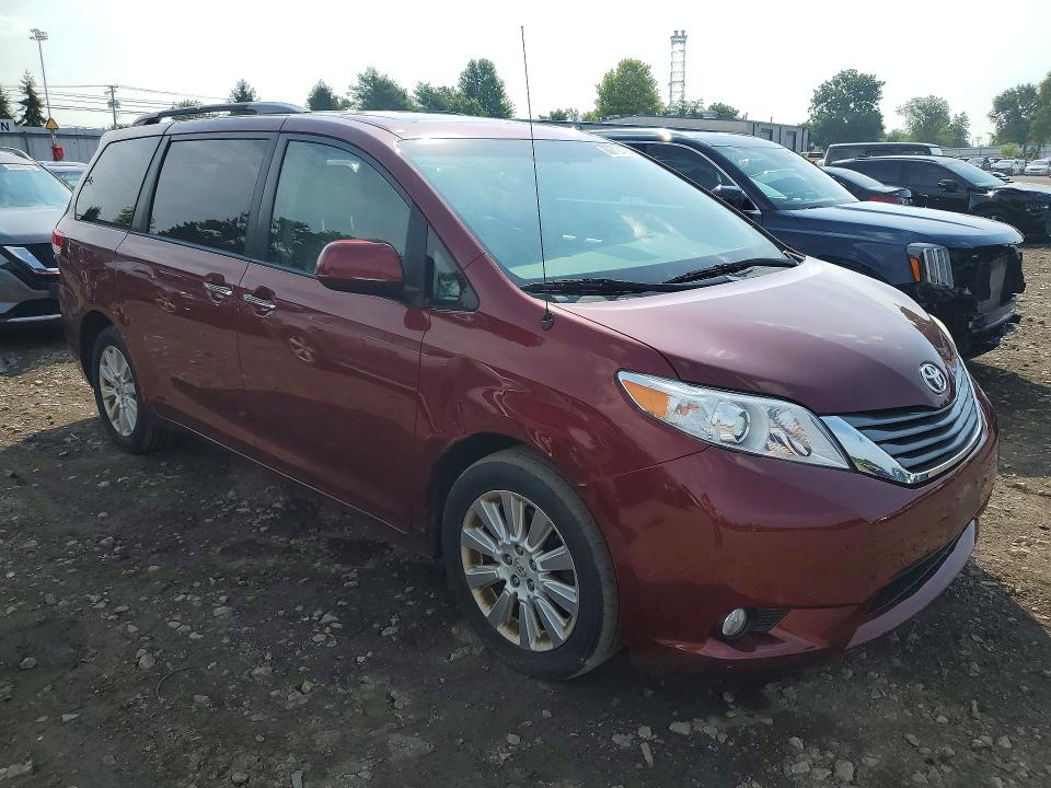2013 Toyota Sienna VIN 5TDDK3DC0DS059294 COPART salvage auction — FRONT END, Md - Certificate Of Title, sold $2,550 on 2026-07-27 (photo 4)