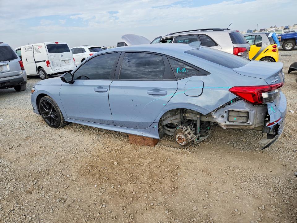 2022 Honda Civic VIN 2HGFE2F52NH552582 COPART salvage auction — REAR END, Ca - Salvage Certificate, sold $7,500 on 2026-07-31 (photo 2)