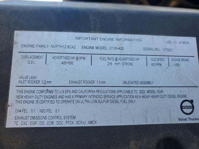2023 Volvo VIN 4V4NC9EH5PN338477 COPART salvage auction — SIDE, Az - Dis/Dlr/Exp Only Clean Title (P), sold $7,800 on 2026-07-28 (photo 9)