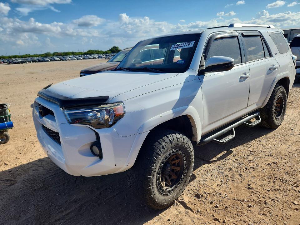 2016 Toyota 4runner VIN JTEZU5JR9G5111371 COPART salvage auction — SIDE, TX - SALVAGE VEHICLE TITLE (P), sold $7,500 on 2026-07-16 (photo 1)