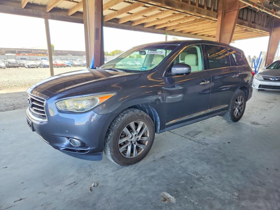2014 Infiniti Qx60 VIN 5N1AL0MMXEC545567 COPART salvage auction — FRONT END, Ca - Salvage Certificate, sold $1,700 on 2026-07-09 (photo 1)