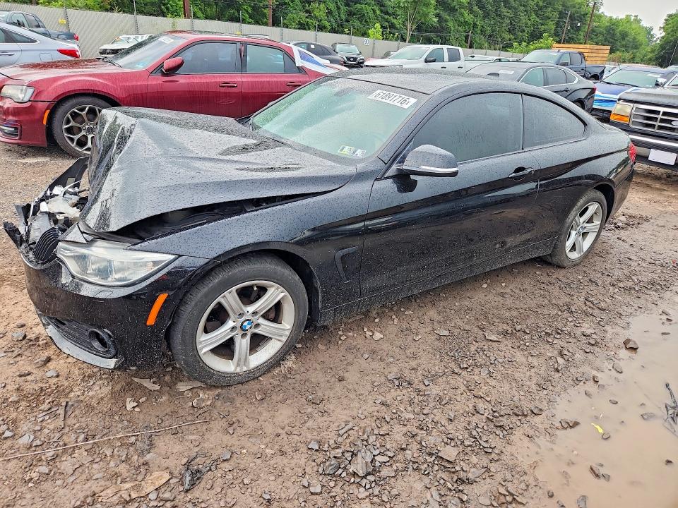 2015 BMW 4er VIN WBA3N9C5XFK247241 COPART salvage auction — FRONT END, Pa - Cert Of Title-W&R=Flood&Recnst, sold $600 on 2026-07-27 (photo 1)