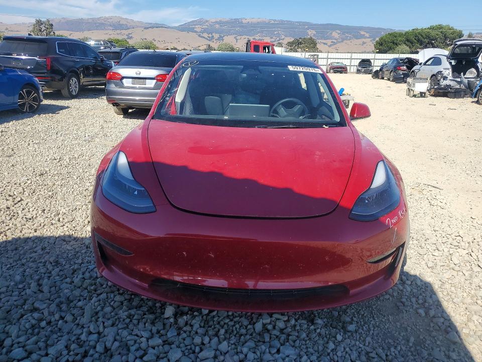 2023 Tesla Model 3 VIN 5YJ3E1EA8PF556509 COPART salvage auction — REAR END, Ca - Salvage Certificate, sold $4,850 on 2026-07-28 (photo 5)