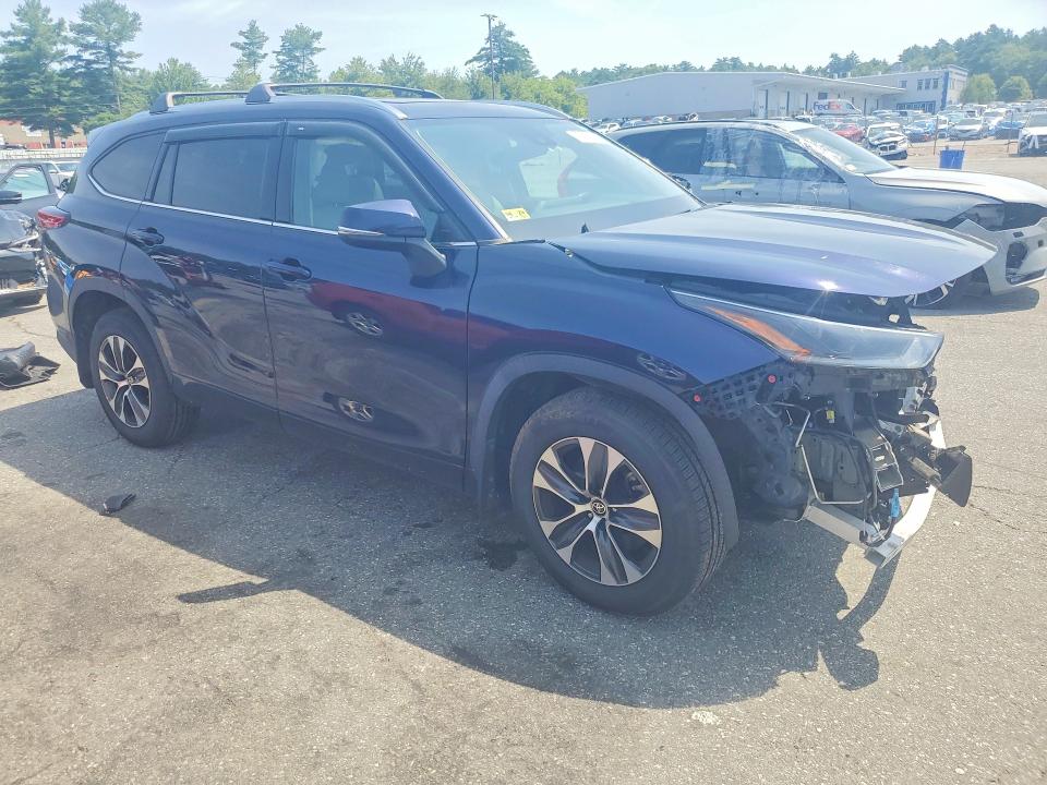 2021 Toyota Highlander VIN 5TDGZRBH1MS116564 COPART salvage auction — FRONT END, Ri - Salvage Certificate Of Title, sold $8,200 on 2026-07-28 (photo 4)