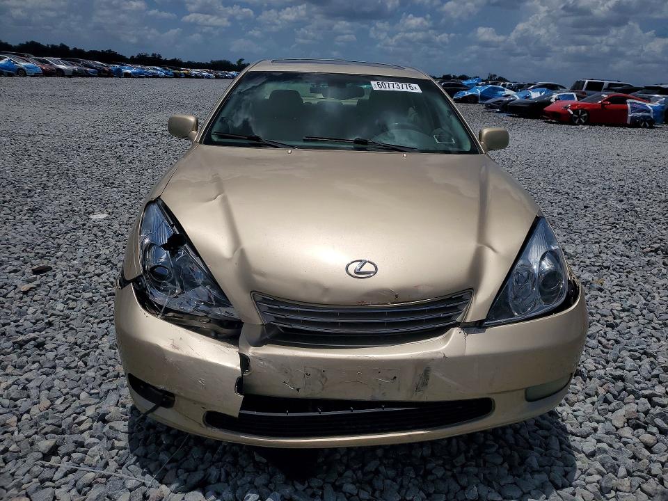 2004 Lexus Es 330 VIN JTHBA30G740014809 COPART salvage auction — FRONT END, FL - CERT OF TITLE SLVG REBUILDABLE, sold $625 on 2026-07-17 (photo 5)