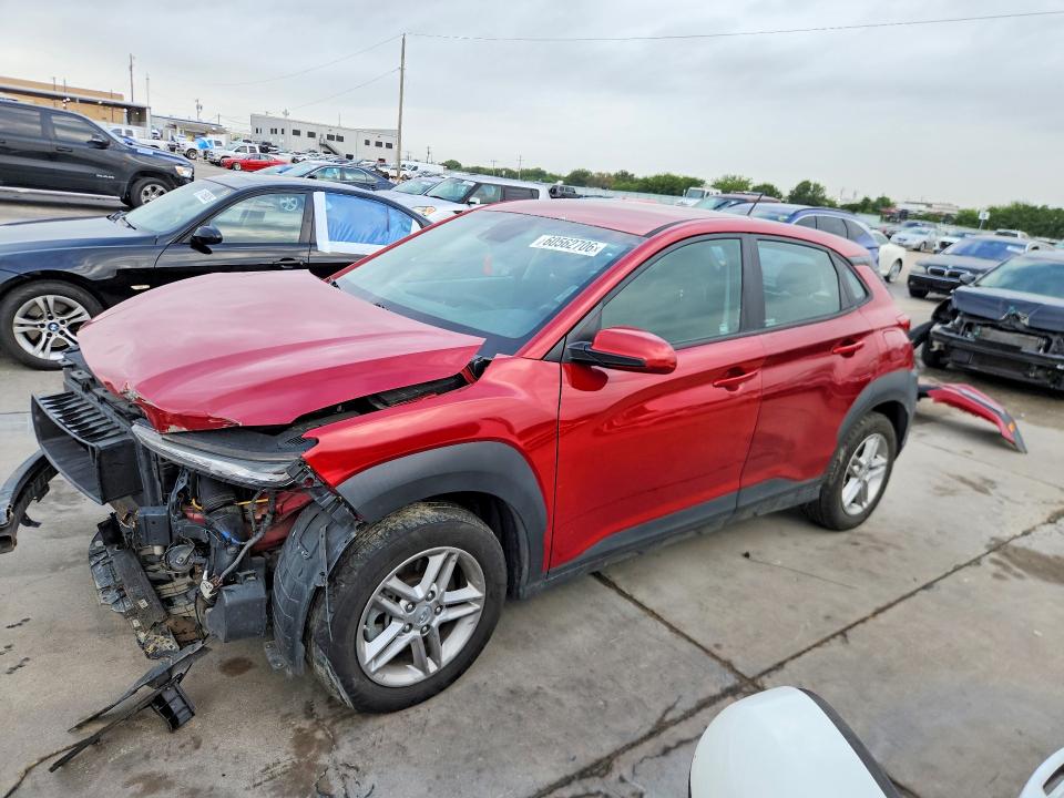 2021 Hyundai Kona VIN KM8K1CAAXMU660023 COPART salvage auction — FRONT END, OK - CERTIFICATE OF TITLE (P), sold $1,300 on 2026-07-27 (photo 1)