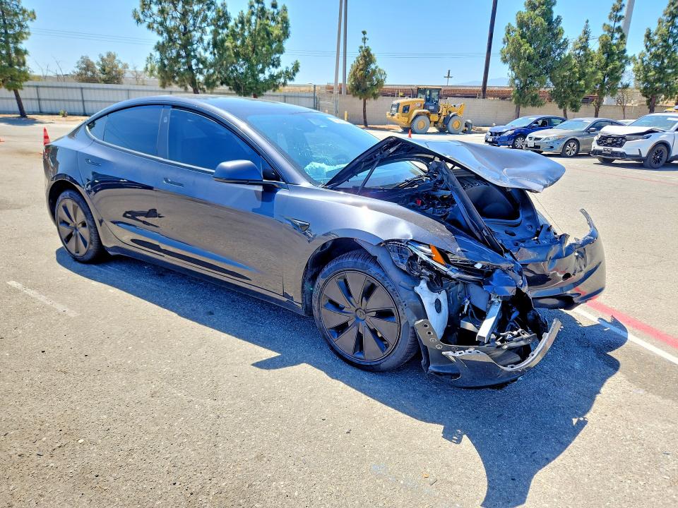 2024 Tesla Model 3 VIN 5YJ3E1EB8RF732633 COPART salvage auction — FRONT END, Salvage Title, sold $10,500 on 2026-09-01 (photo 4)
