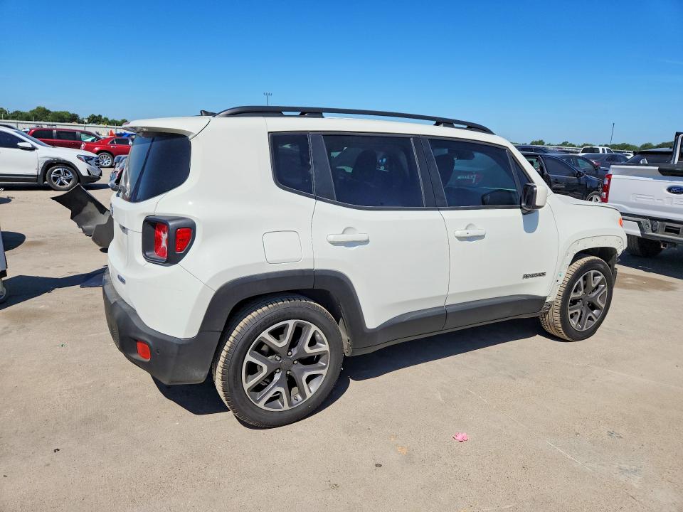 2018 Jeep Renegade VIN ZACCJABBXJPG83545 COPART salvage auction — FRONT END, Tx - Salvage Vehicle Title, sold $1,500 on 2026-08-20 (photo 3)