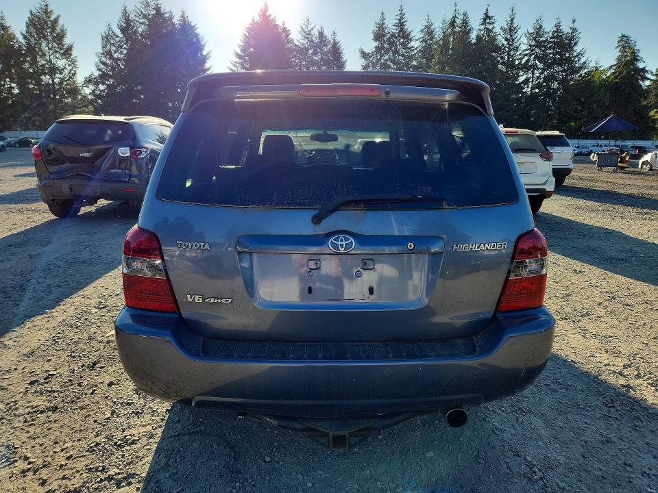 2006 Toyota Highlander VIN JTEEP21A360153805 COPART salvage auction — NORMAL WEAR, WA - VEHICLE CERT OF OWNERSHIP-TITL, sold $475 on 2026-07-31 (photo 6)
