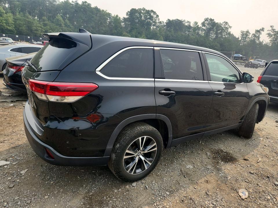 2019 Toyota Highlander VIN 5TDZZRFH0KS347228 COPART salvage auction — REAR END, Md - Certificate Of Title, sold $6,300 on 2026-07-31 (photo 3)