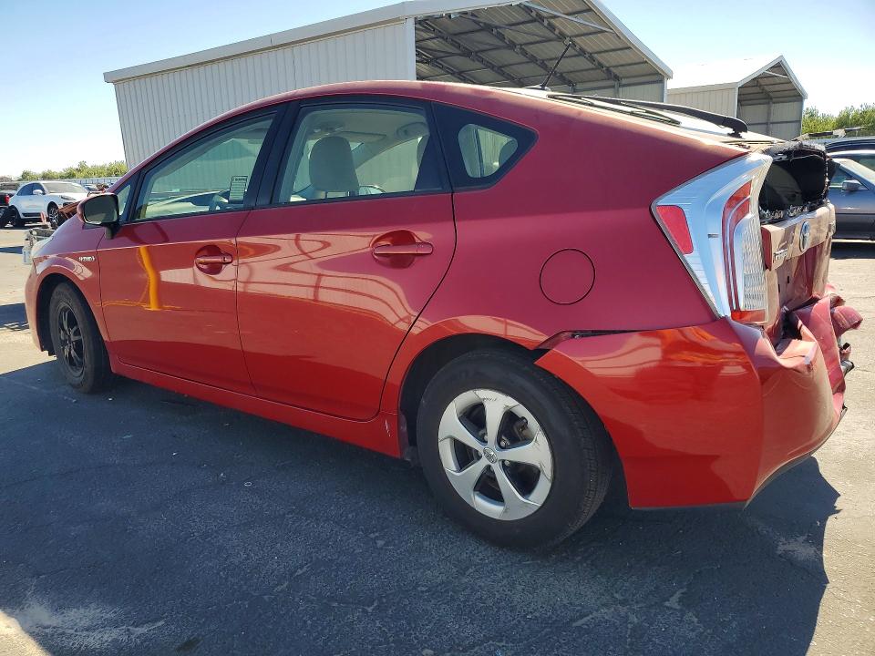 2012 Toyota Prius VIN JTDKN3DU1C5390218 COPART salvage auction — REAR END, Ca - Salvage Certificate, sold $90 on 2026-07-30 (photo 2)