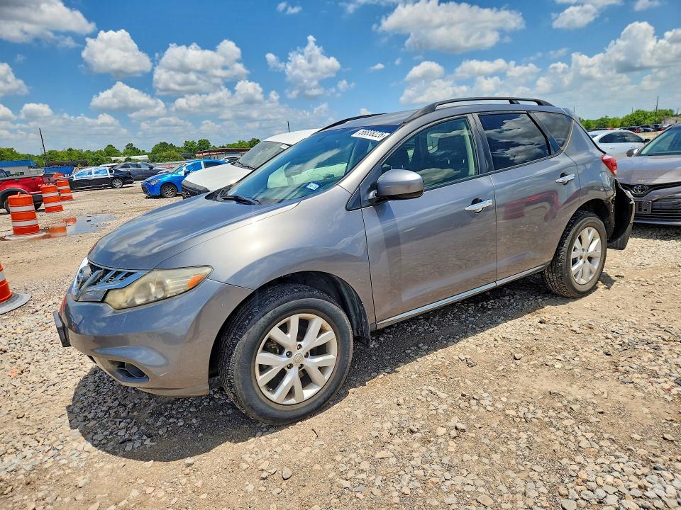 2013 Nissan Murano VIN JN8AZ1MU0DW202521 COPART salvage auction — REAR END, Tx - Salvage Vehicle Title, sold $325 on 2026-07-23 (photo 1)