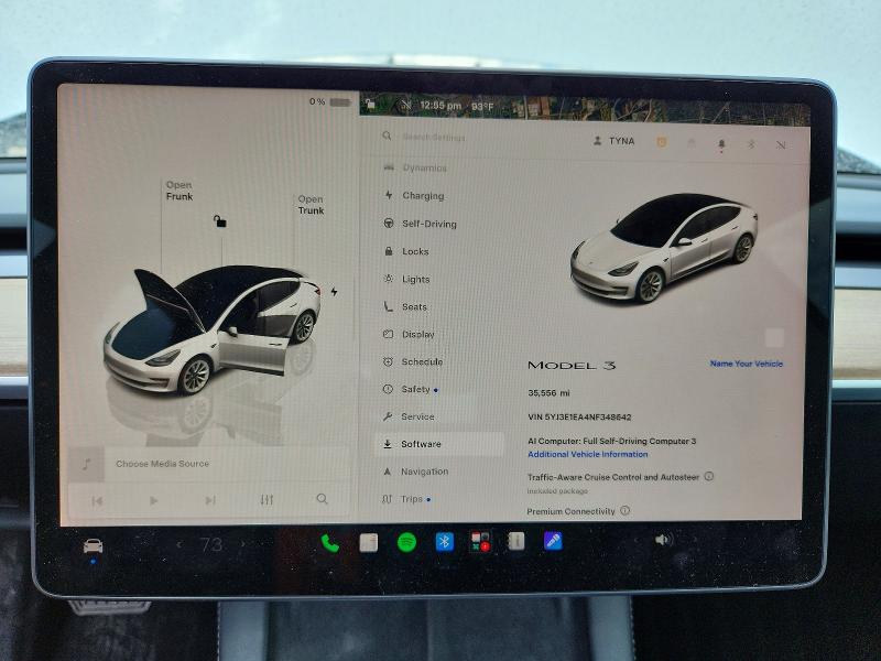 2022 Tesla Model 3 VIN 5YJ3E1EA4NF348642 COPART salvage auction — REAR END, Tx - Salvage Vehicle Title, sold $650 on 2026-07-24 (photo 9)