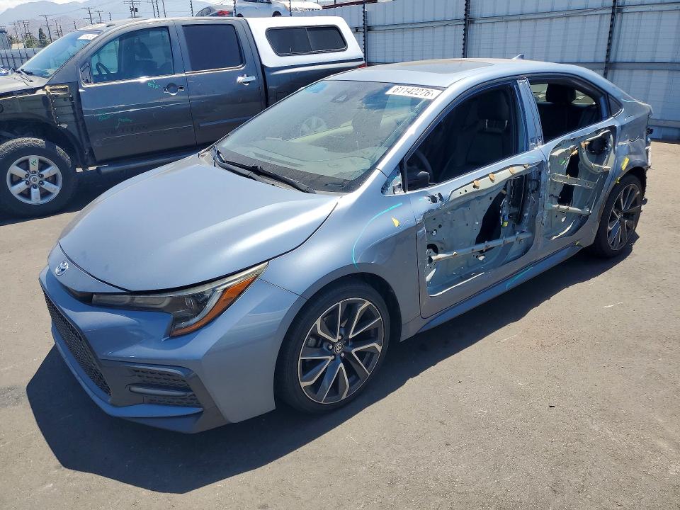 2020 Toyota Corolla VIN JTDT4RCE0LJ043166 COPART salvage auction — SIDE, Salvage Title, sold $3,600 on 2026-07-22 (photo 1)