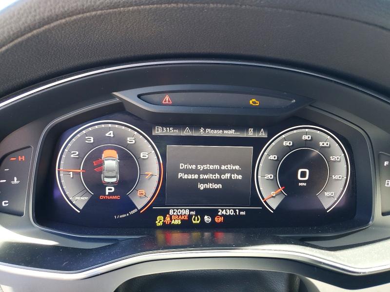 2019 Audi A6 VIN WAUL2AF28KN054493 COPART salvage auction — FRONT END, Ca - Salvage Certificate, sold $10,700 on 2026-07-31 (photo 9)