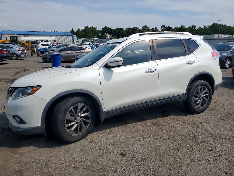 2016 Nissan Rogue VIN KNMAT2MVXGP712479 COPART salvage auction — FRONT END, Pa - Certificate Of Salvage, sold $1,750 on 2026-07-17 (photo 1)