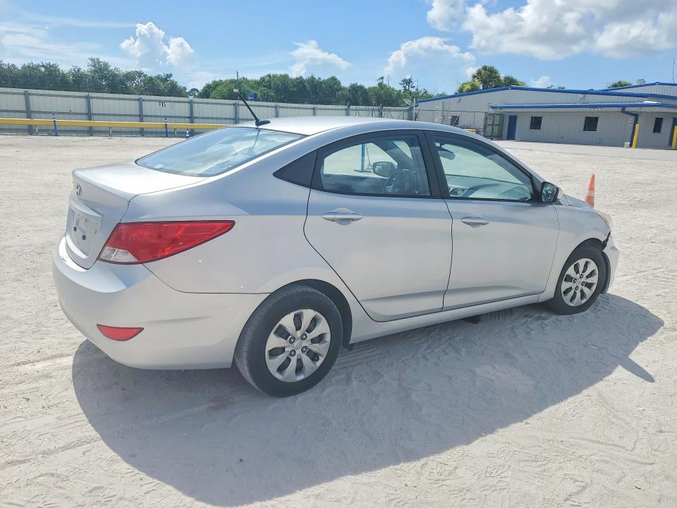 2015 Hyundai Accent VIN KMHCT4AE6FU907449 COPART salvage auction — FRONT END, Fl - Certificate Of Title, sold $725 on 2026-07-22 (photo 3)