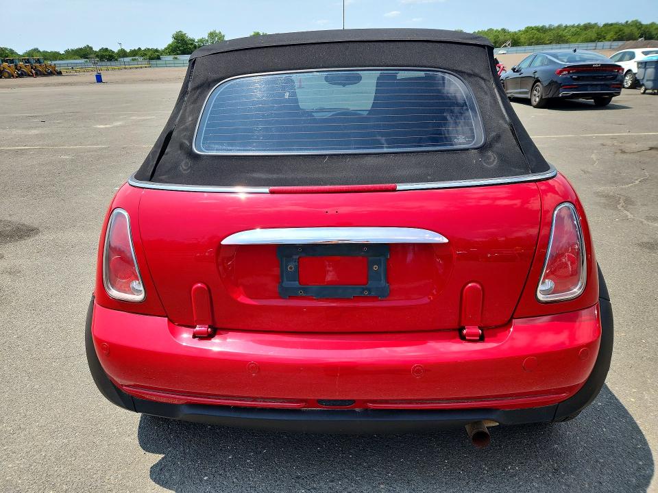 2008 Mini Cooper VIN WMWRF33508TG18153 COPART salvage auction — REAR END, NY - MV-907A SALVAGE CERTIFICATE, sold $450 on 2026-08-03 (photo 6)