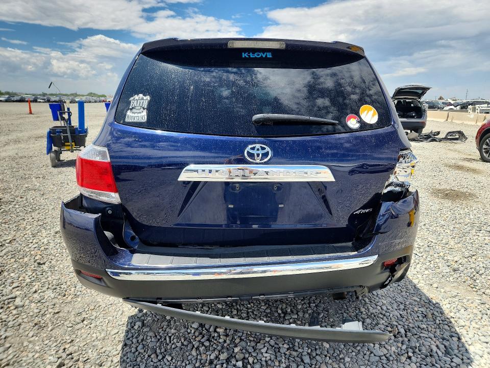 2012 Toyota Highlander VIN 5TDBK3EH7CS145721 COPART salvage auction — REAR END, Co - Public - Salvage Title, sold $2,750 on 2026-07-28 (photo 6)