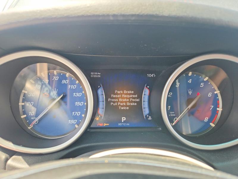 2016 Maserati Ghibli VIN ZAM57XSAXG1172116 COPART salvage auction — FRONT END, TX - CERTIFICATE OF TITLE (P), sold $4,750 on 2026-08-03 (photo 9)
