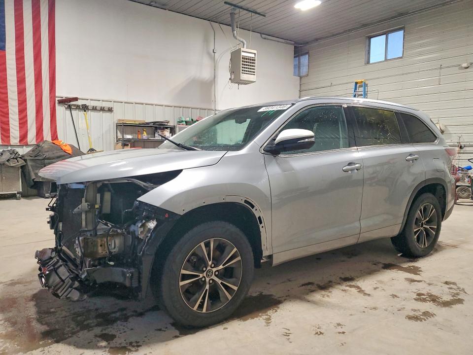 2016 Toyota Highlander VIN 5TDKKRFH0GS147611 COPART salvage auction — FRONT END, Ia - Salvage W/Salvage History, sold $7,400 on 2026-07-31 (photo 1)