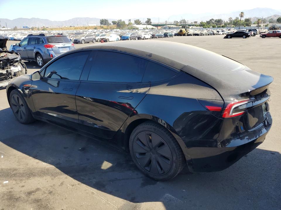 2025 Tesla Model 3 VIN 5YJ3E1EA0SF971879 COPART salvage auction — REAR END, Ca - Salvage Certificate, sold $11,600 on 2026-09-02 (photo 2)