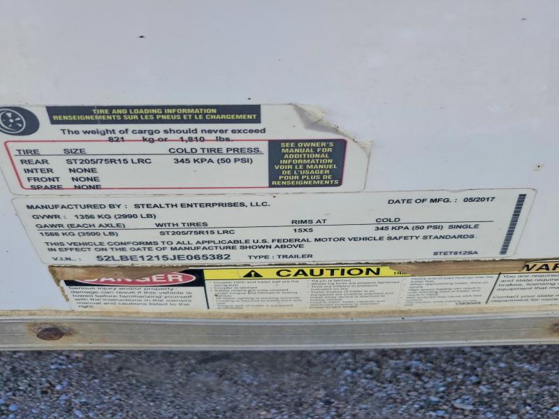 2017 Stealth Unknown VIN 52LBE1215JE065382 COPART salvage auction — FRONT END, NE - CERT OF TITLE-SALVAGE, sold $50 on 2026-07-30 (photo 8)