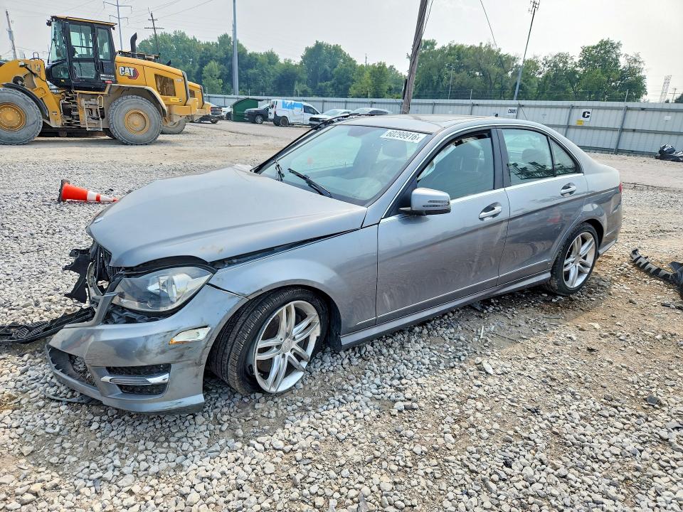 2014 Mercedes-benz C class VIN WDDGF8ABXER305624 COPART salvage auction — FRONT END, OH - CERT OF TITLE-SALVAGE, sold $150 on 2026-07-28 (photo 1)