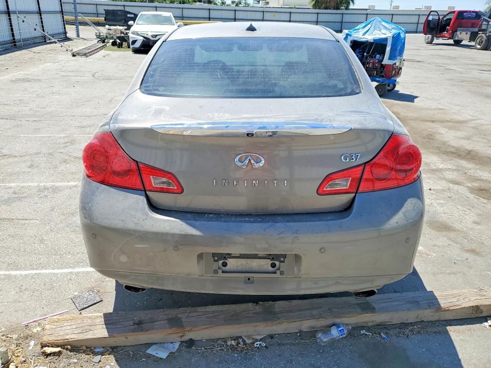 2013 Infiniti G VIN JN1CV6APXDM302975 COPART salvage auction — FRONT END, CA - SALVAGE CERTIFICATE, sold $350 on 2026-07-24 (photo 6)