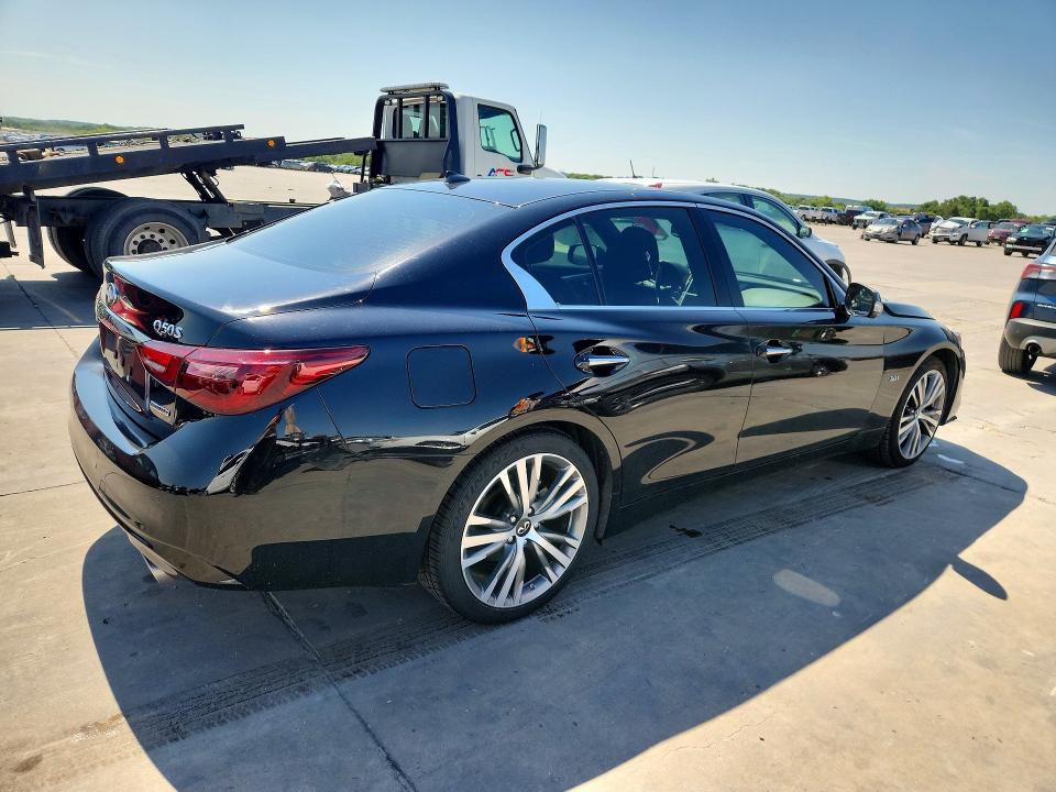 2020 Infiniti Q50 VIN JN1EV7AP6LM204622 COPART salvage auction — FRONT END, Tx - Salvage Vehicle Title, sold $7,700 on 2026-07-13 (photo 3)