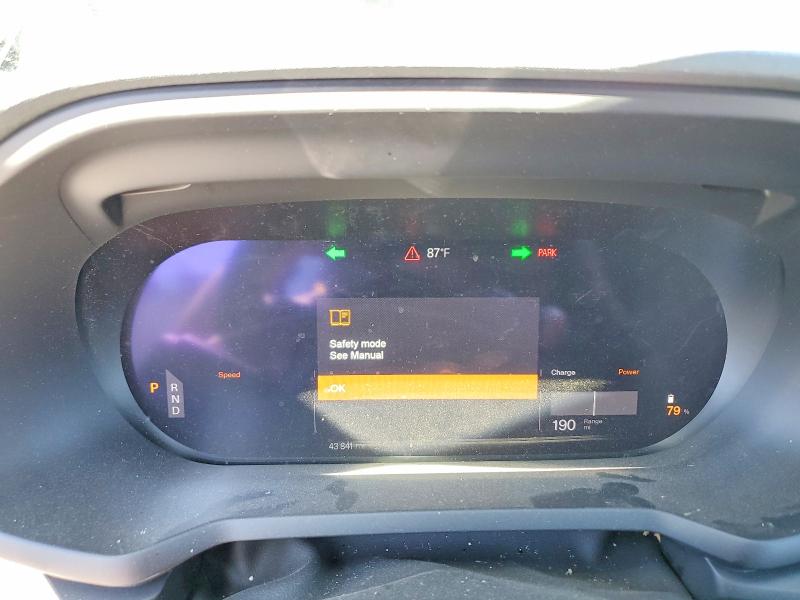 2021 Polestar 2 VIN LPSED3KAXML015698 COPART salvage auction — FRONT END, Ca - Salvage Certificate, sold $7,400 on 2026-08-14 (photo 9)