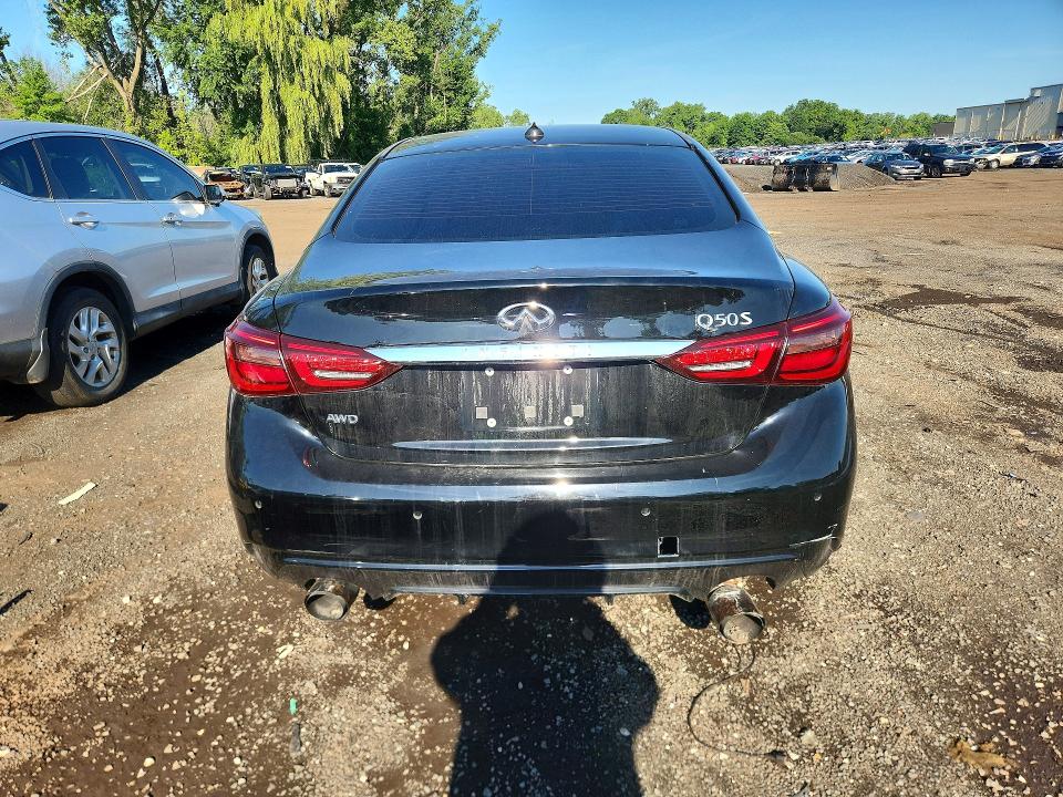 2019 Infiniti Q50 VIN JN1EV7AR0KM555431 COPART salvage auction — FRONT END, MD - CERT OF SALVAGE > 75% DAMAGE, sold $1,450 on 2026-07-21 (photo 6)