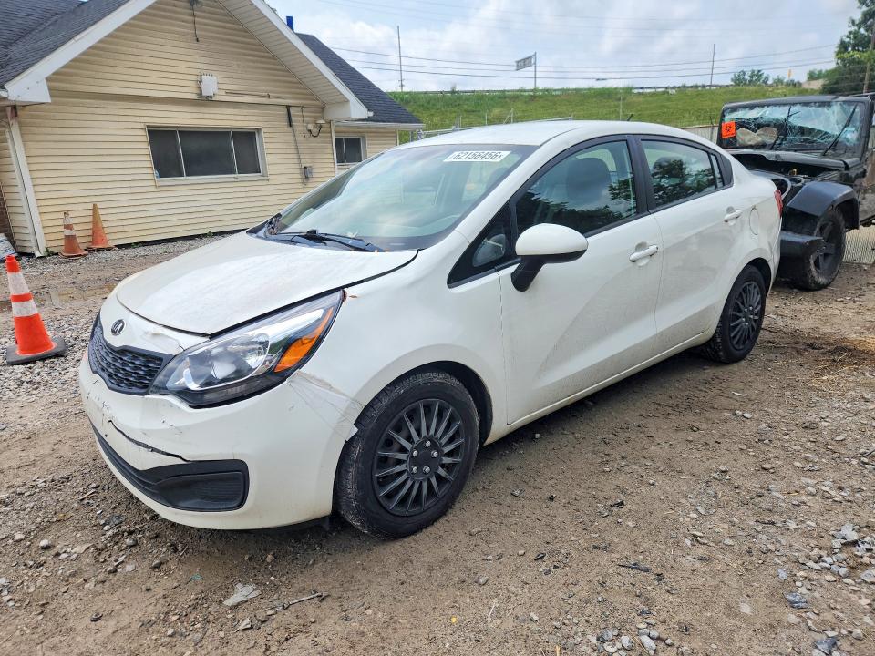 2014 Kia Rio VIN KNADM4A32E6361950 COPART salvage auction — FRONT END, Oh - Certificate Of Title, sold $90 on 2026-07-29 (photo 1)